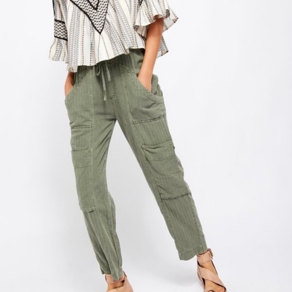 Free People Feelin Good Utility Pull On Pants Eden